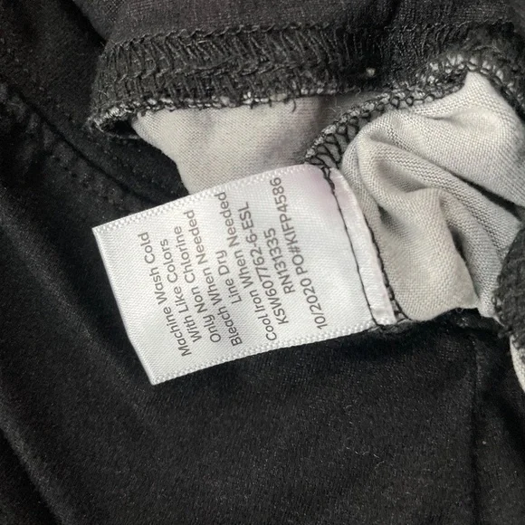 Peyton Jensen sweatshirt long sleeve banded hem ombre tie dye black orange small - Picture 7 of 7